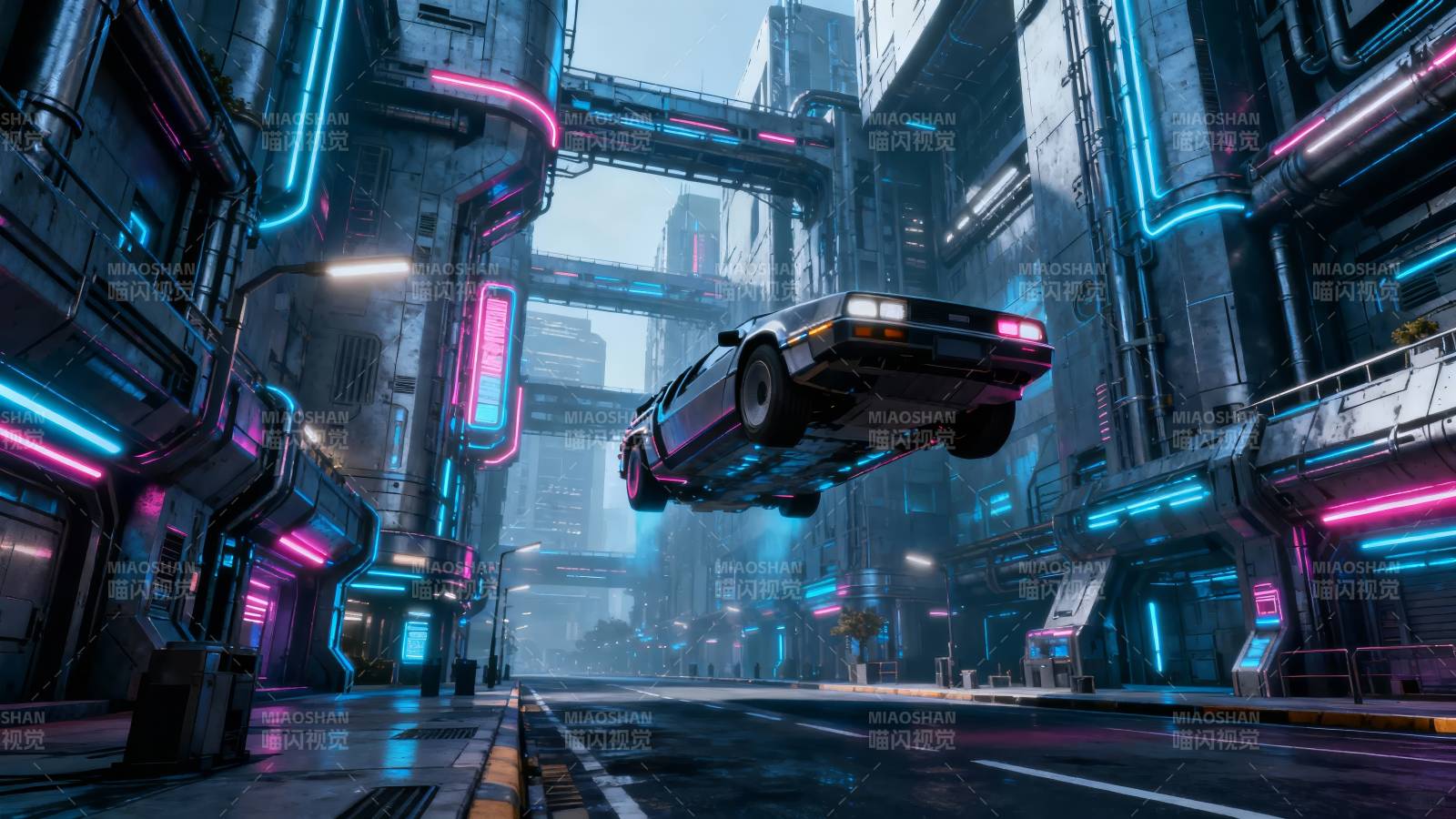 赛博飞车都市图片