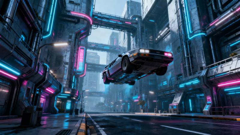 赛博飞车都市图片