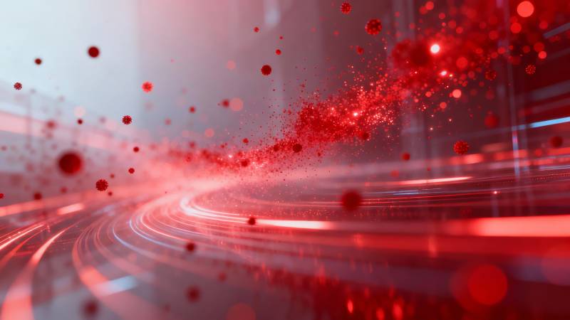 红色光流动态背景图片