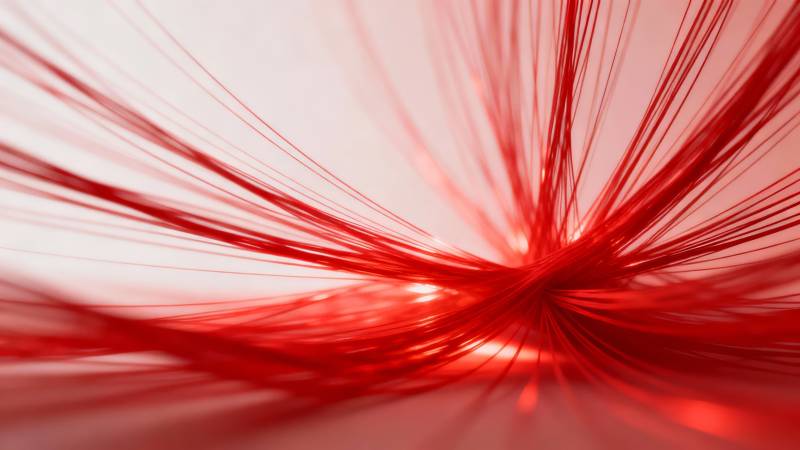 红色光丝交织图片