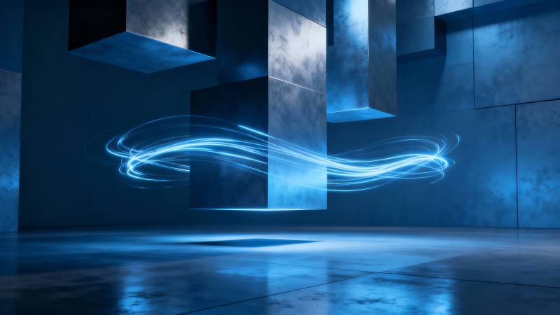 蓝光流线空间图片