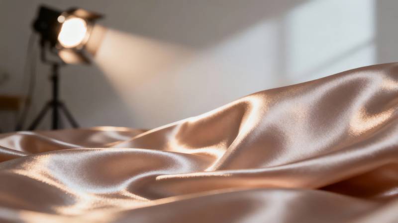 柔光下的丝滑绸缎图片