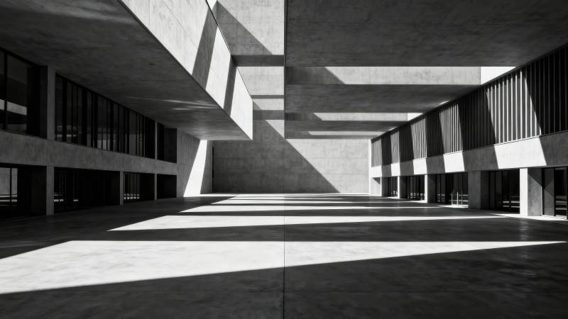 光影交错的现代建筑图片