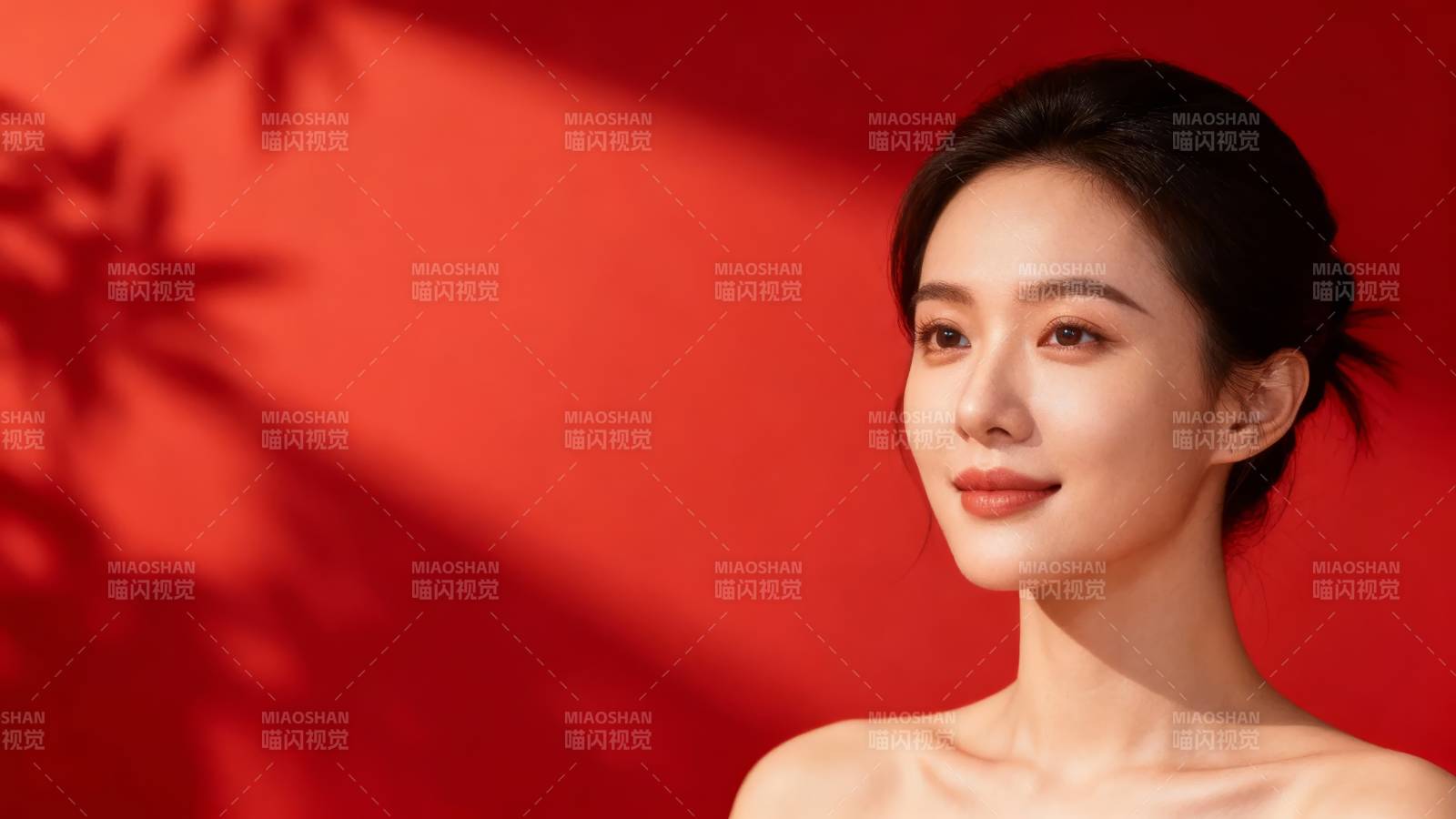 红影映佳人图片