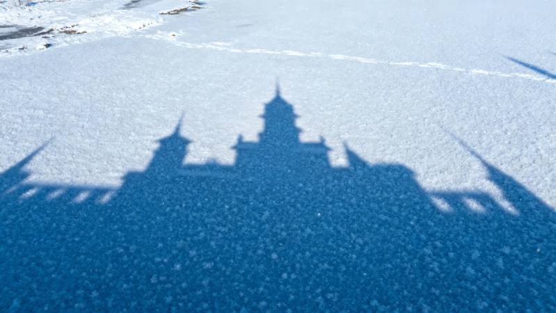 雪地城堡影图片