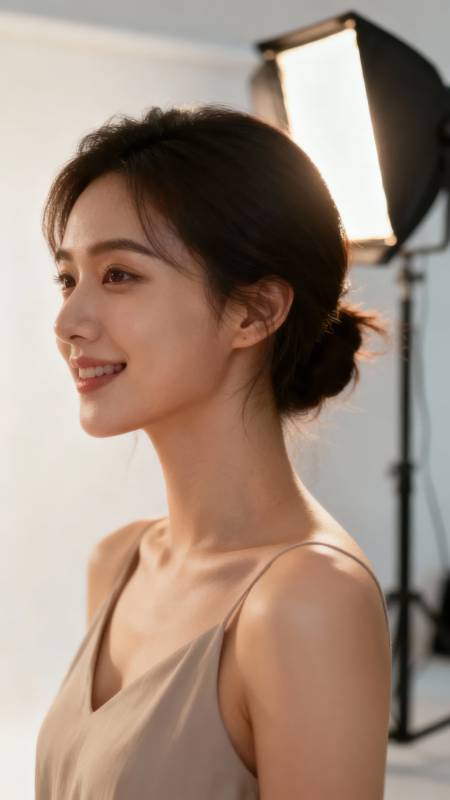 优雅微笑的女子图片