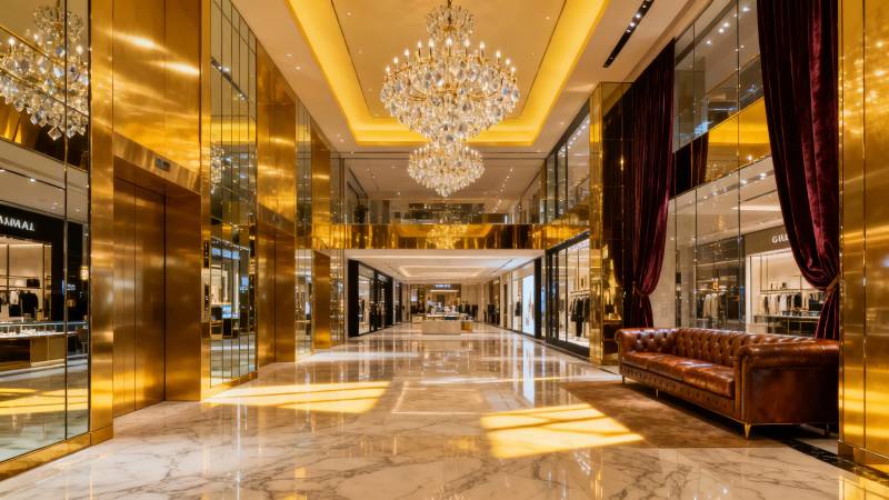 奢华商场金碧辉煌图片