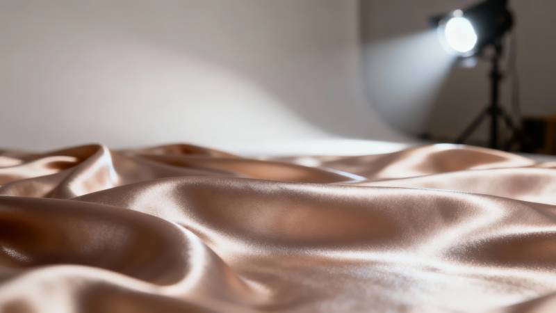 柔光下的丝绸褶皱图片