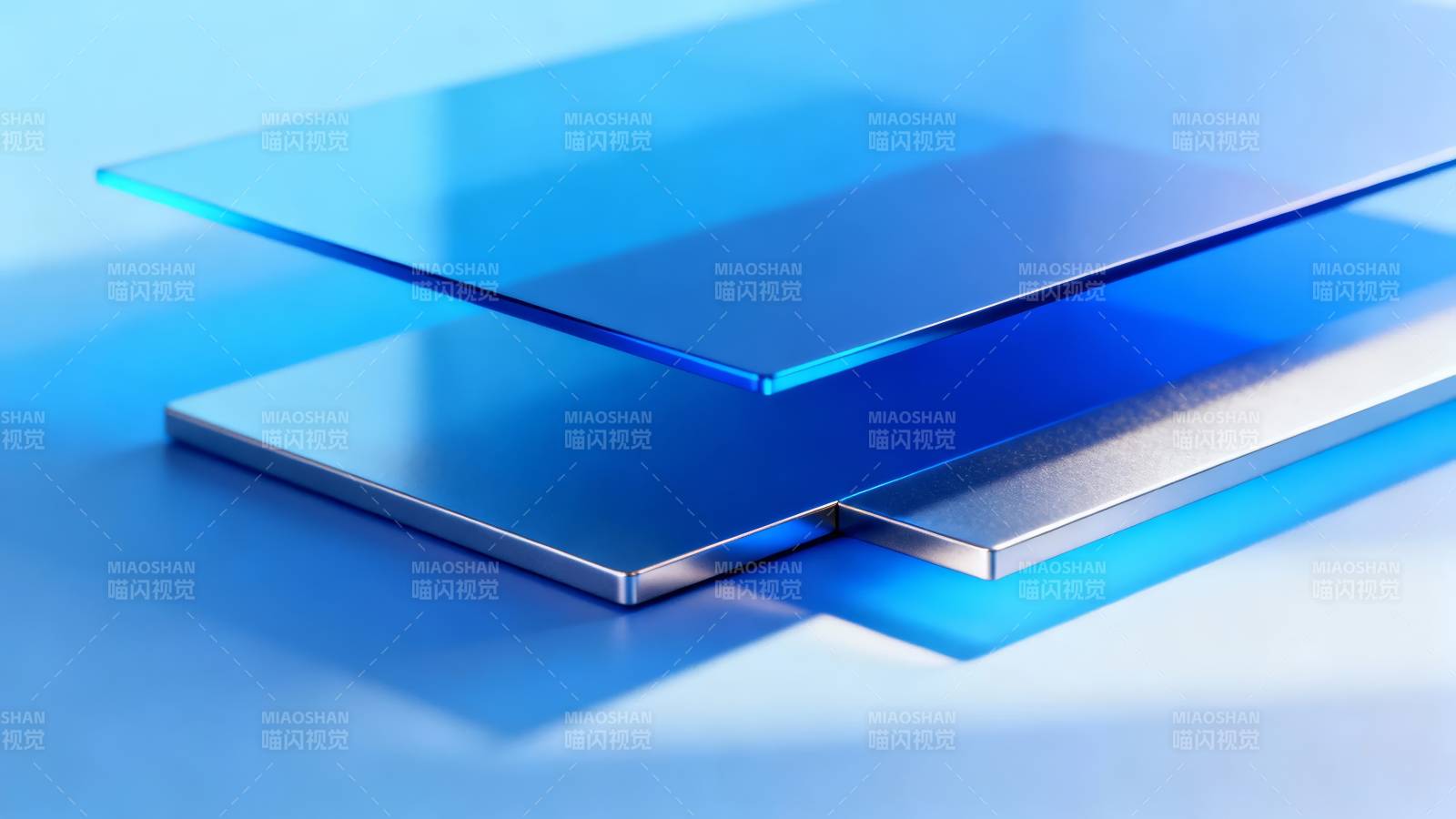 蓝光玻璃叠层图片