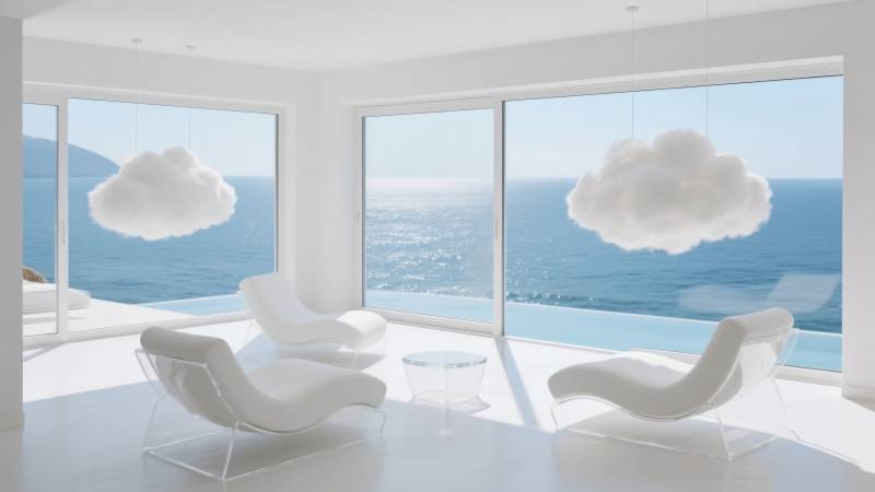 云上观海客厅图片