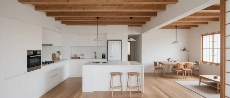 现代简约厨房客厅图片