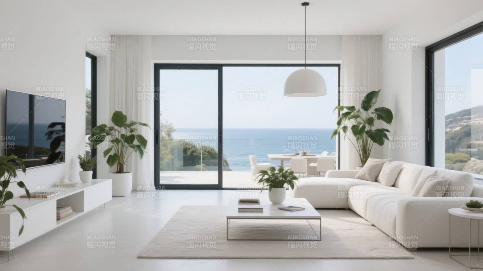 海景现代客厅图片