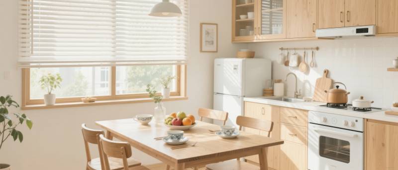 温馨厨房餐桌图片