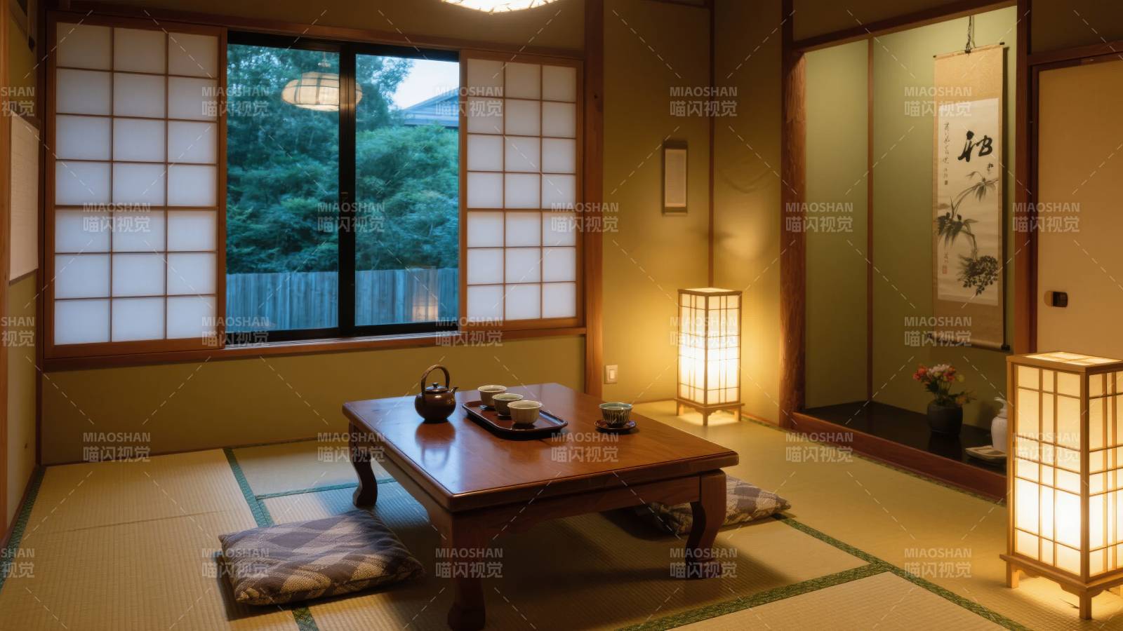 日式榻榻米房间图片