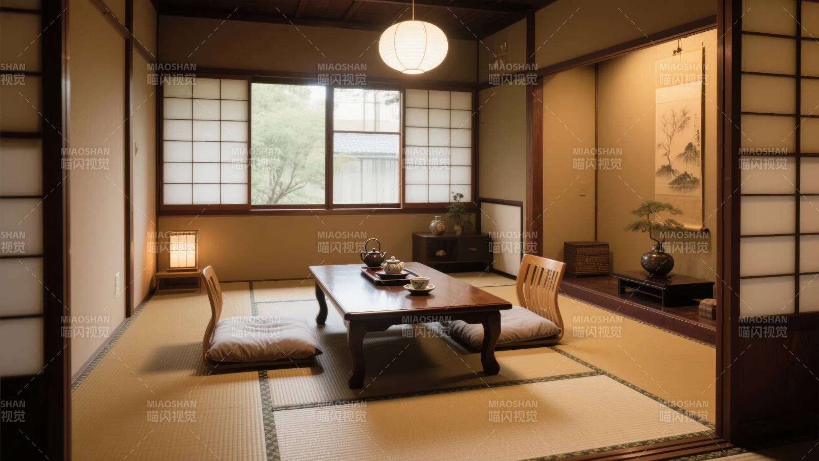 日式榻榻米房间图片