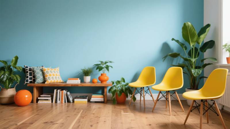 明亮客厅绿植点缀图片