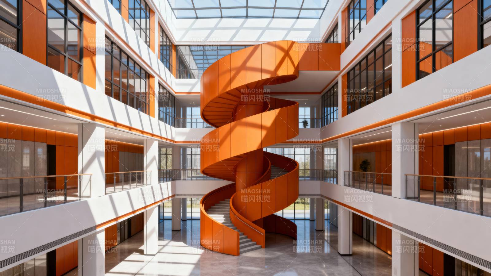 现代建筑螺旋楼梯图片