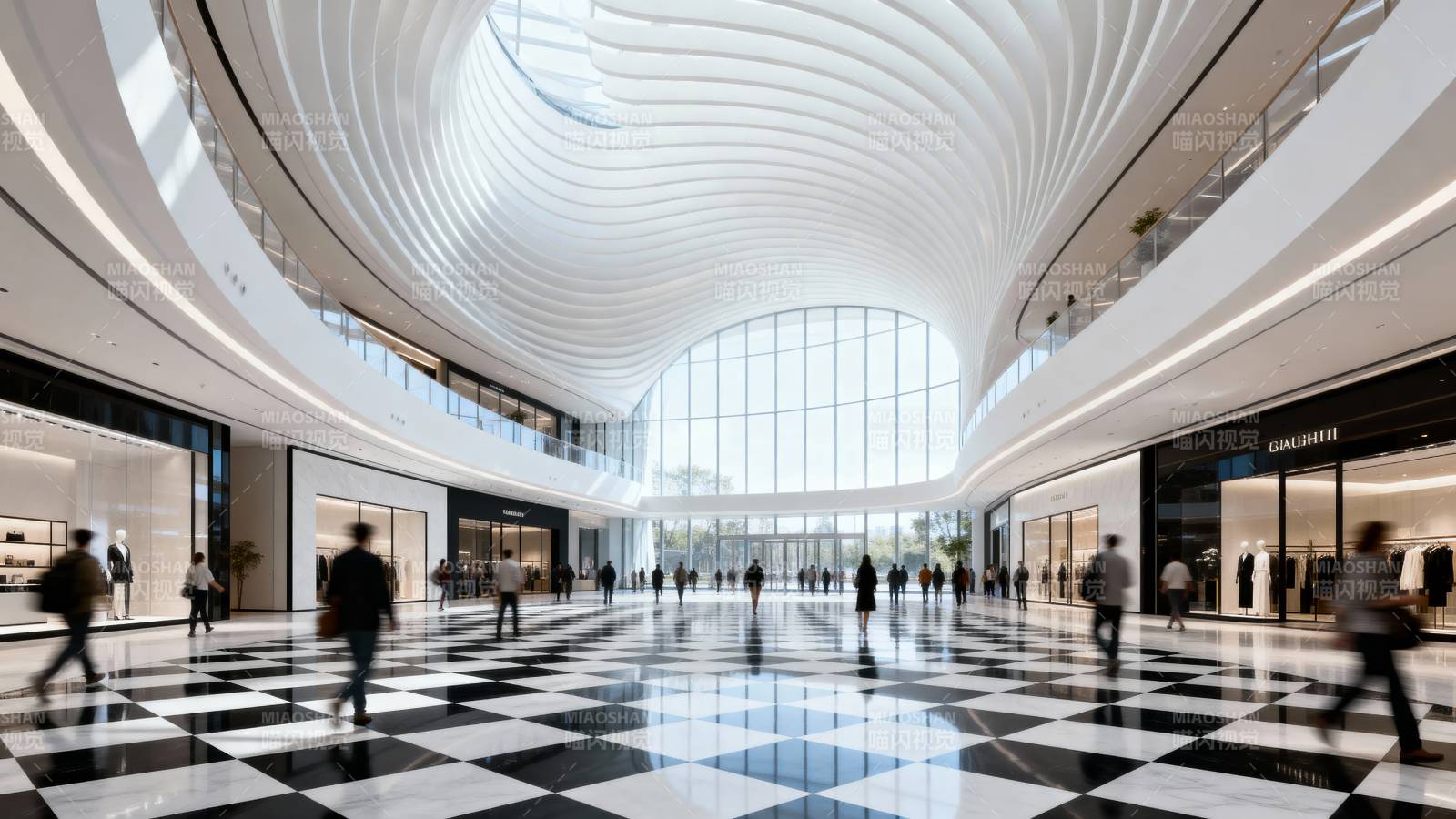 现代商场内部景象图片