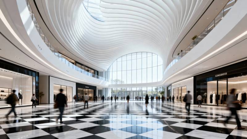 现代商场内部景象图片