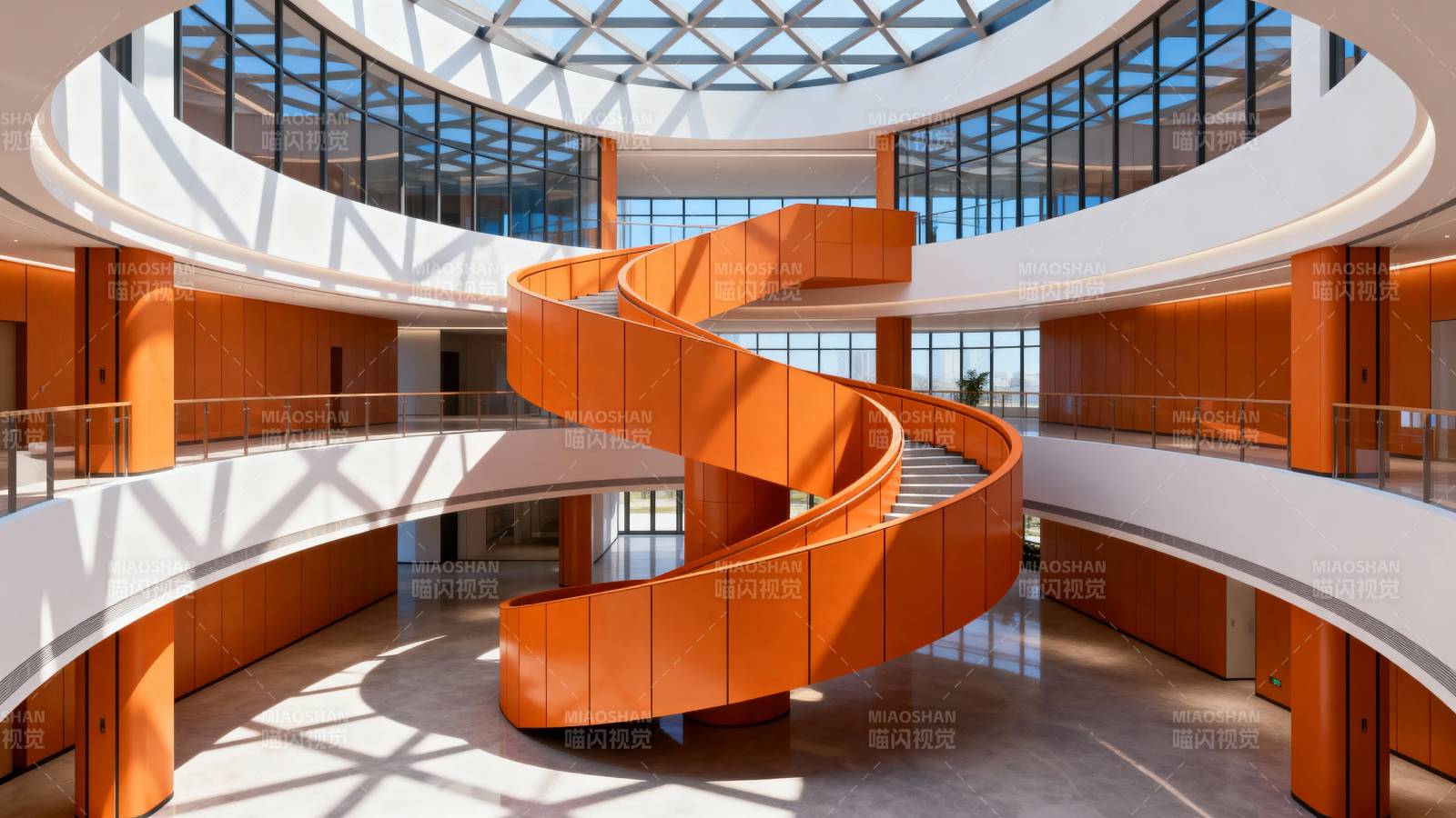 现代建筑螺旋楼梯图片