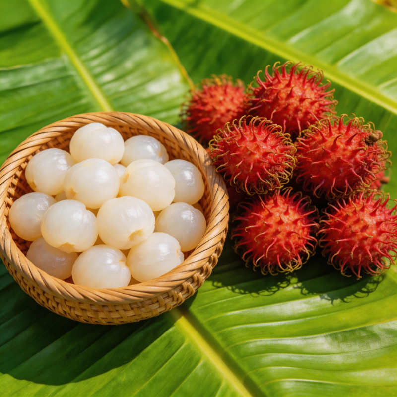 红毛丹与白果图片