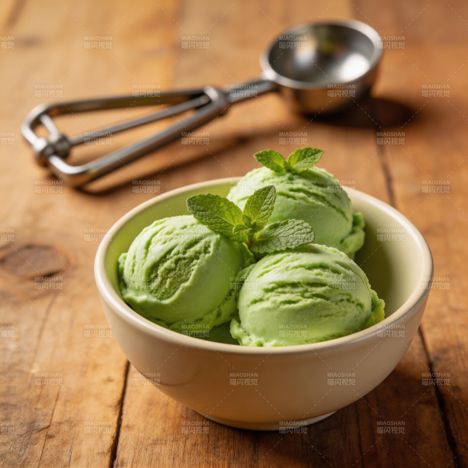 抹茶冰淇淋图片