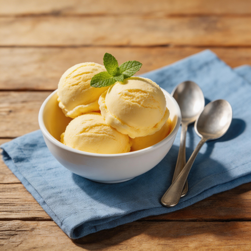 香草冰淇淋配薄荷图片