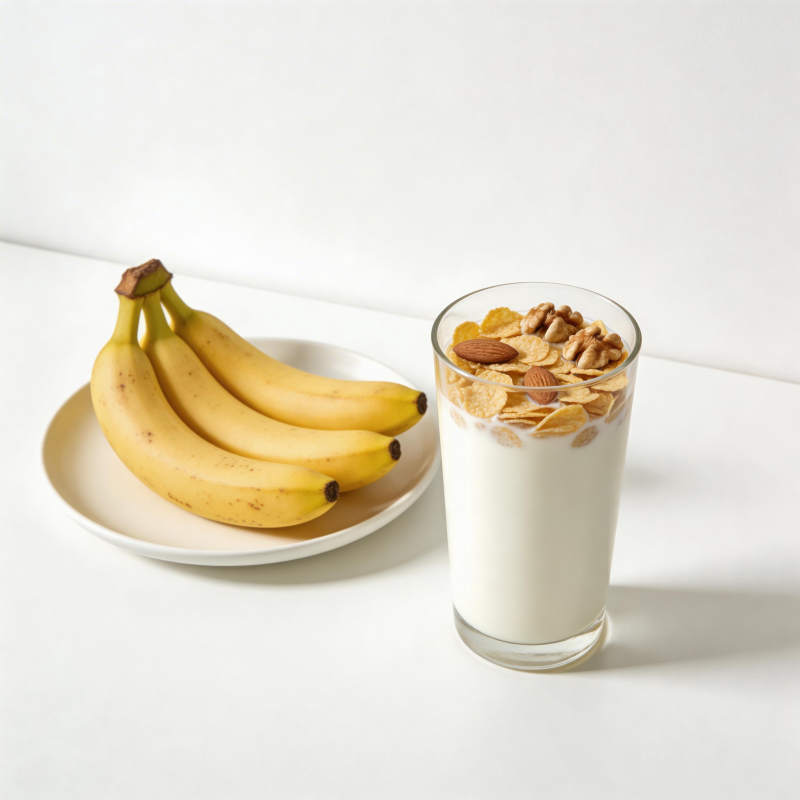 香蕉牛奶麦片杯图片