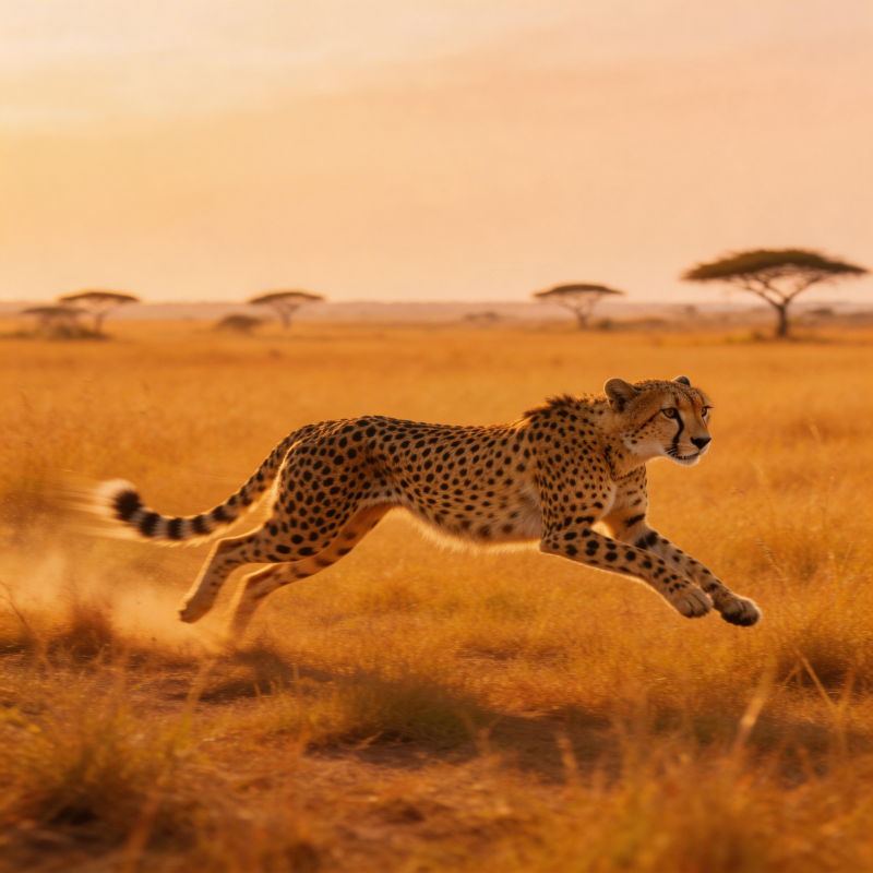 猎豹疾驰草原图片