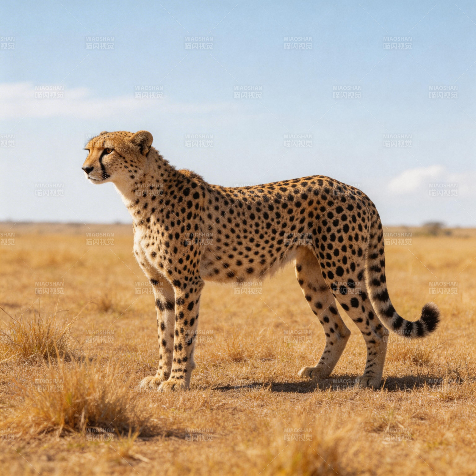 猎豹草原伫立图片