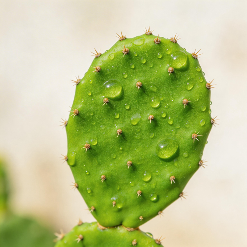 仙人掌上的水珠图片