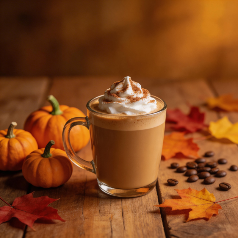 秋日南瓜拿铁图片