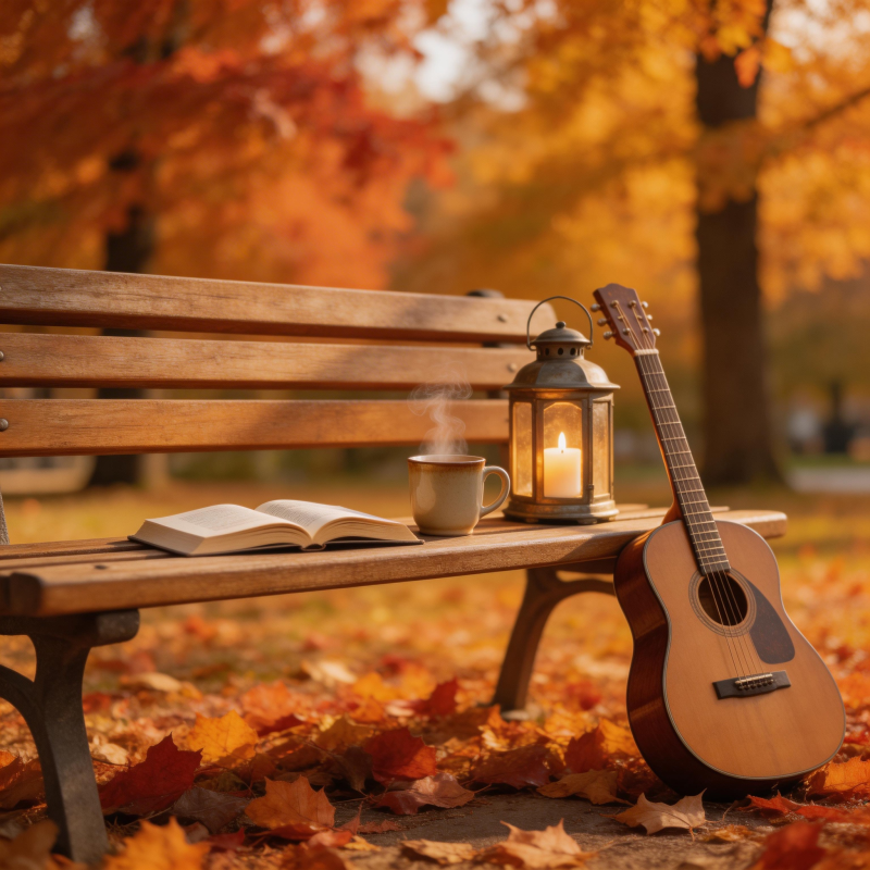 秋日静谧时光图片