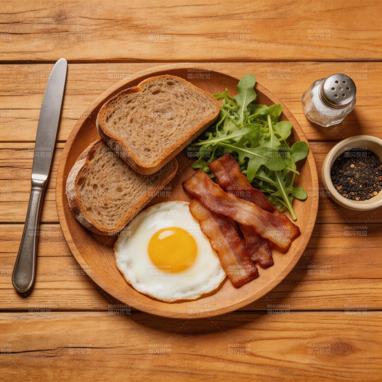 美味早餐盘图片