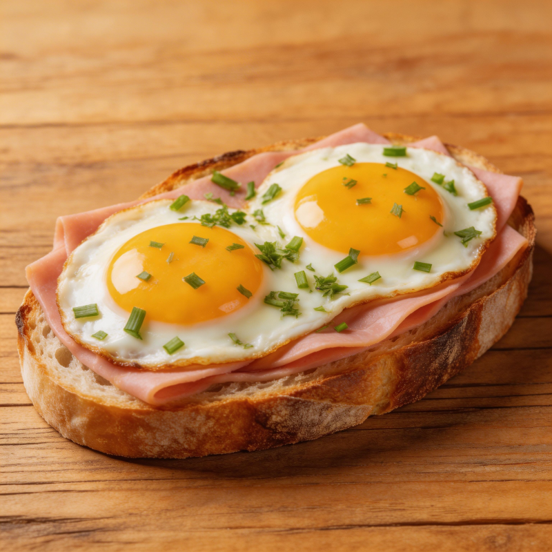 煎蛋火腿吐司图片