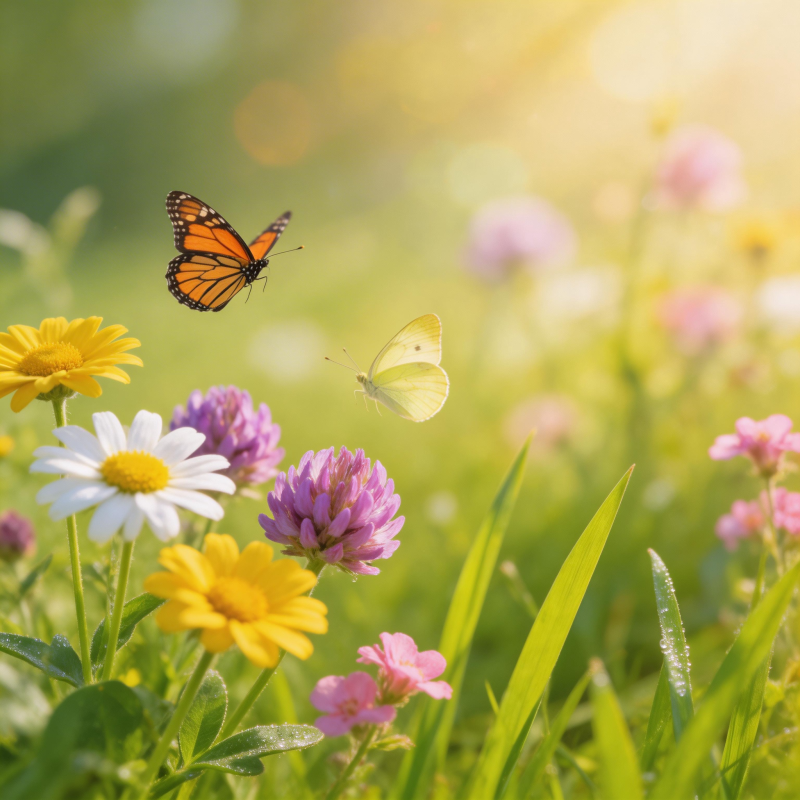 蝶舞花间春意浓图片