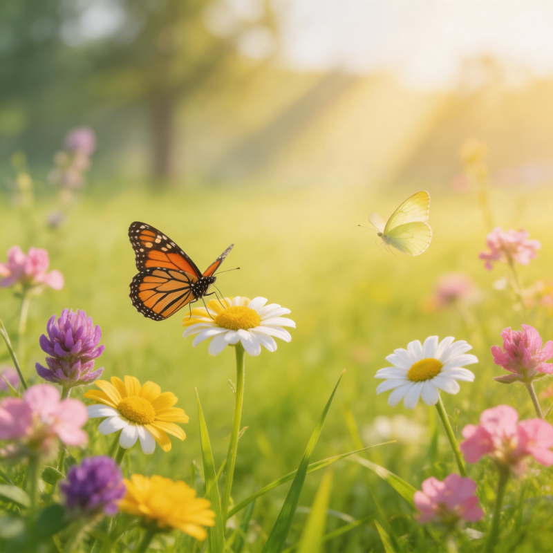 蝶舞花间春意浓图片