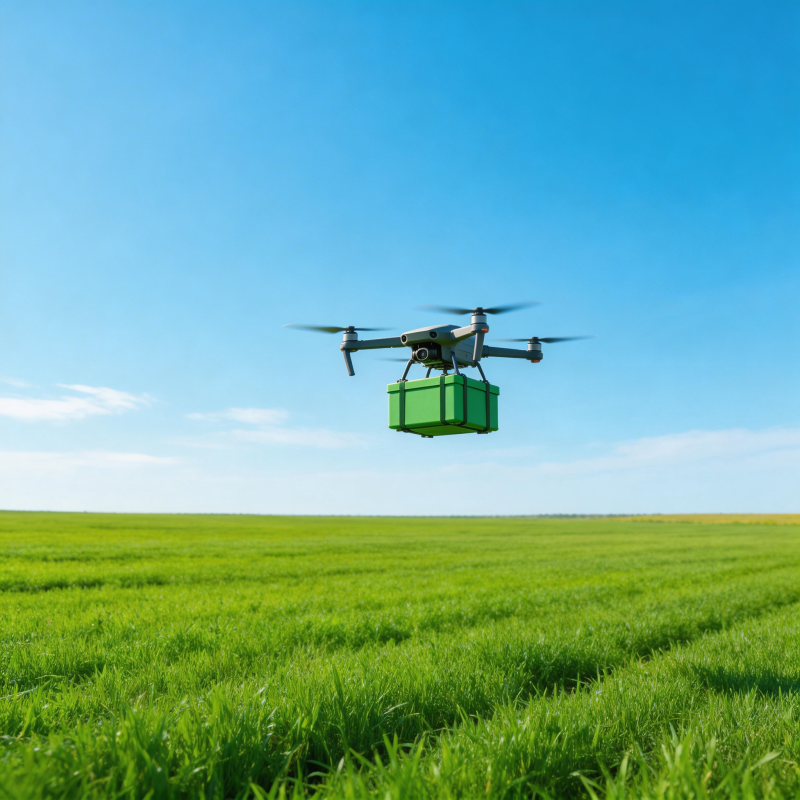 无人机飞越绿野图片