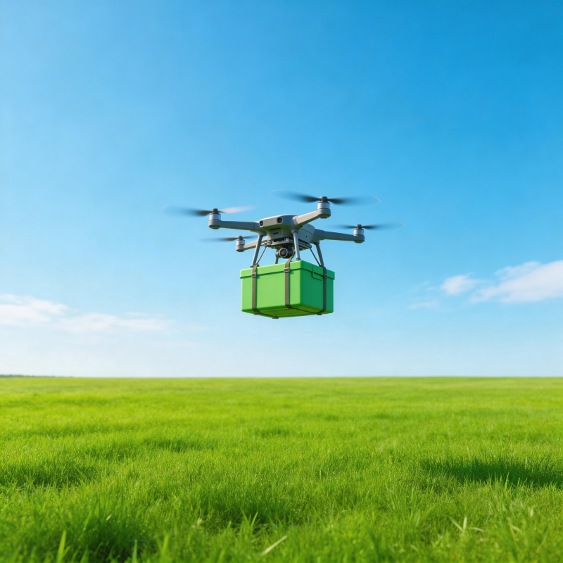 无人机送包裹图片