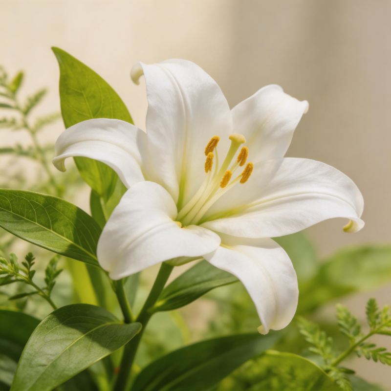 洁白的百合花图片