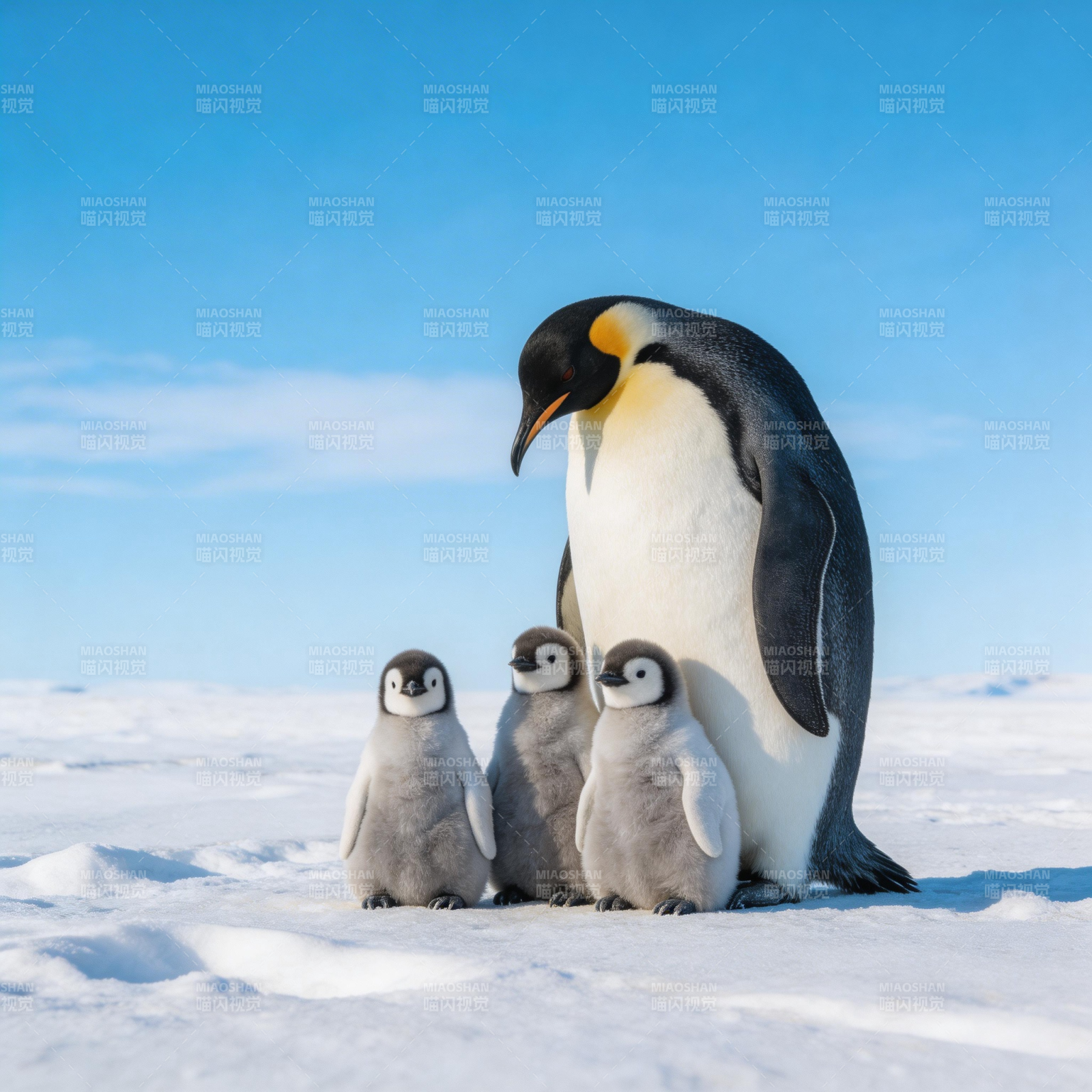 企鹅一家四口图片
