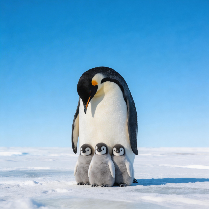 企鹅一家四口图片