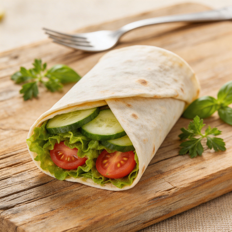 新鲜蔬菜卷饼图片