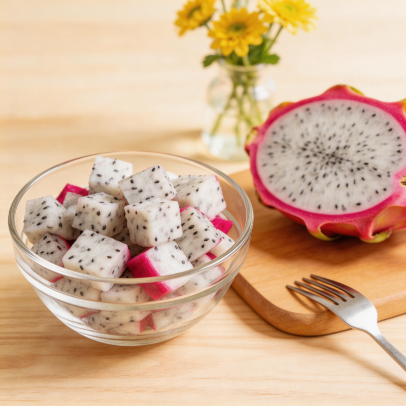 火龙果切块摆盘图片