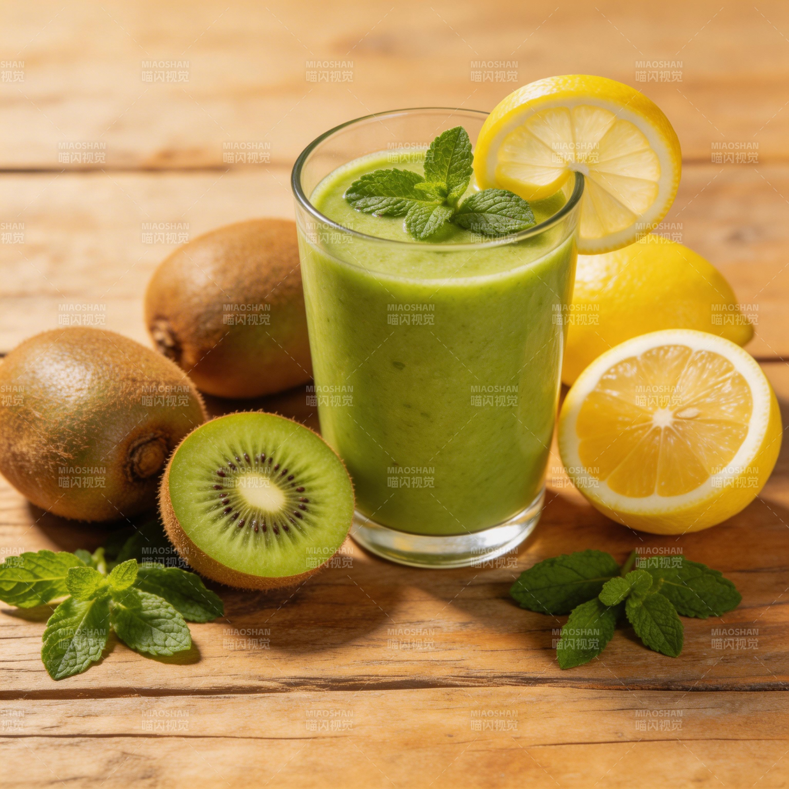 清新猕猴桃柠檬汁图片