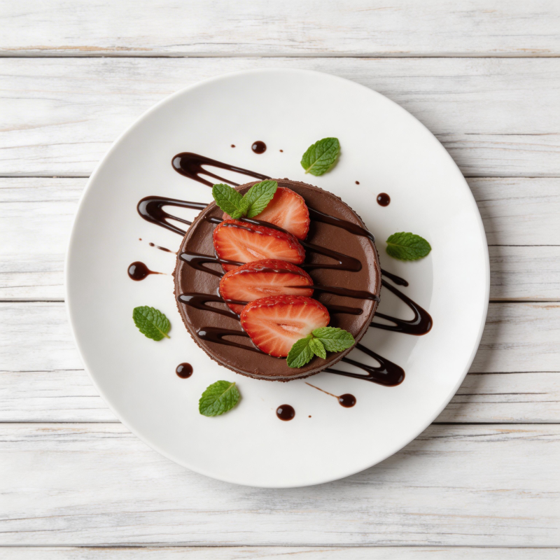 巧克力草莓甜点图片