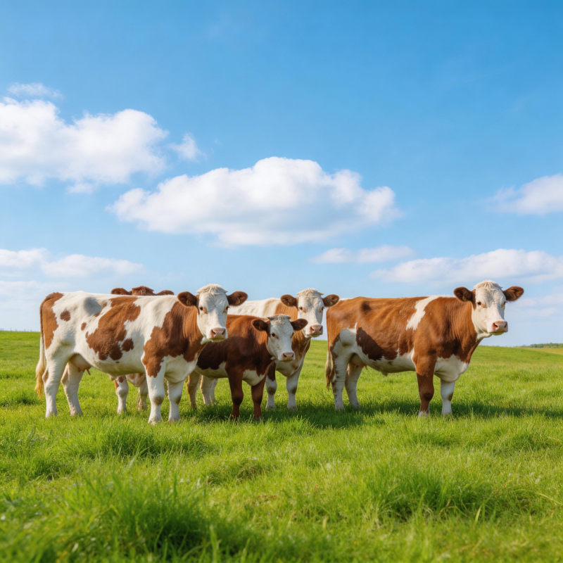 绿野上的奶牛群图片