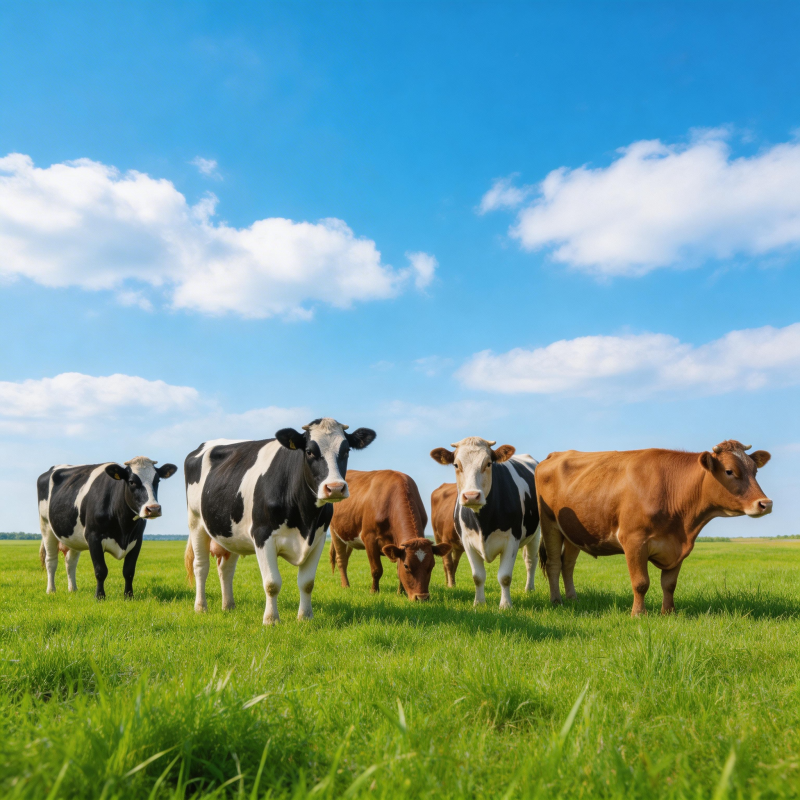 绿野牛群悠然自得图片