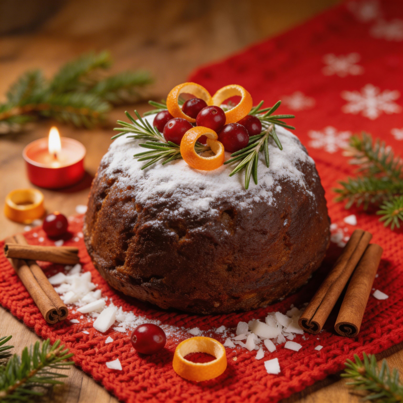 圣诞果脯蛋糕图片