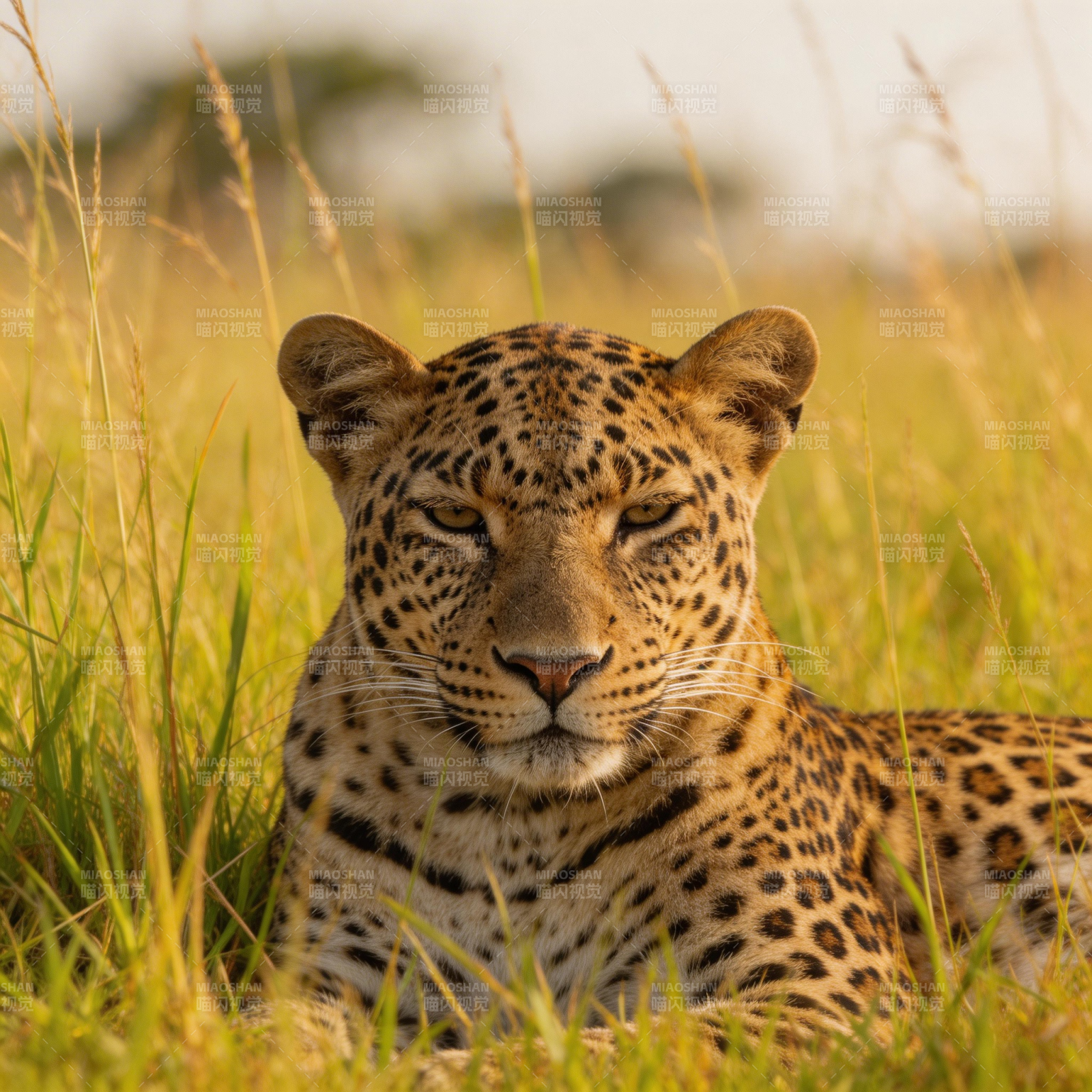 草原上的豹子图片